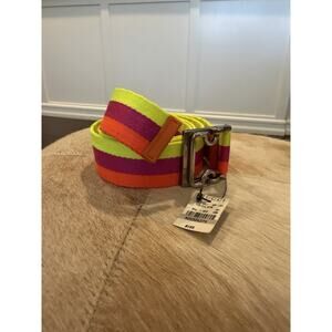 GUCCI Iconic Multicolor Nylon Belt Made in Italy